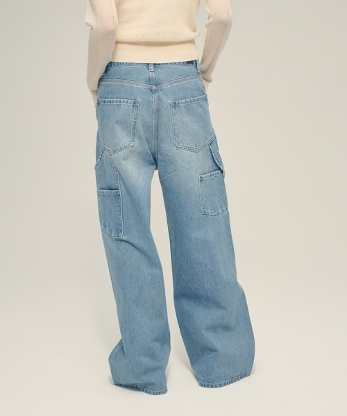 eL（エル）の「【eL】Denim Painter Pants/645132（デニムパンツ・レディース・ネイビー/ブルー・SMALL/MEDIUM）」の6枚目の写真