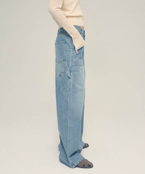 eL（エル）の「【eL】Denim Painter Pants/645132（デニムパンツ・レディース・ネイビー/ブルー・SMALL/MEDIUM）」の7枚目の写真