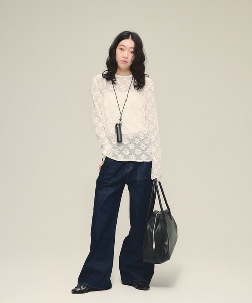 eL（エル）の「【eL】Denim Painter Pants/645132（デニムパンツ・レディース・ネイビー/ブルー・SMALL/MEDIUM）」の8枚目の写真