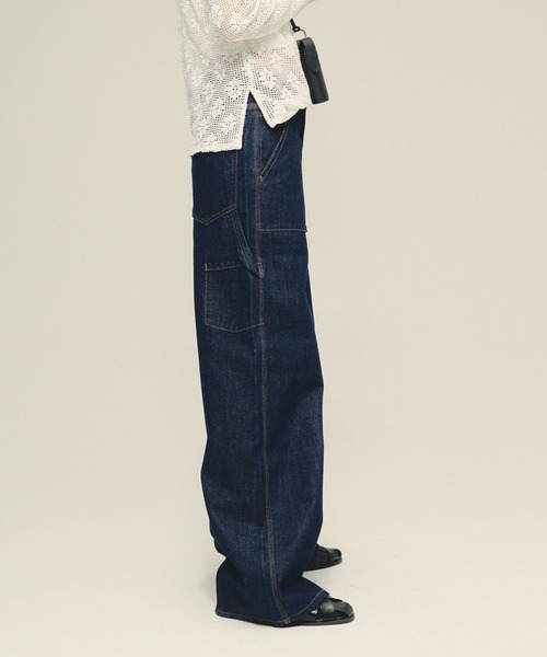 eL（エル）の「【eL】Denim Painter Pants/645132（デニムパンツ・レディース・ネイビー/ブルー・SMALL/MEDIUM）」の10枚目の写真
