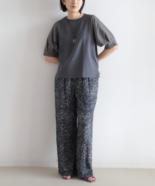 ebizo様オーダー品 ハシゴ刺繍布帛カットコンビ 5分袖プルオーバー | NOMBRE IMPAIR
