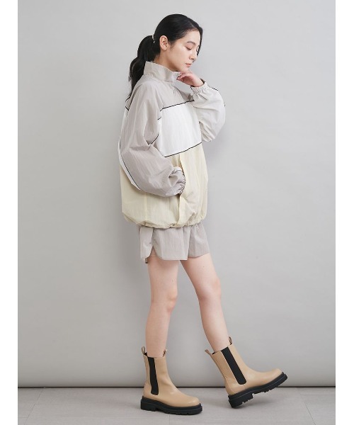 Mila Owen（ミラオーウェン）の「ナイロントラックジャケット（ブルゾン・レディース・ブラック/ベージュ/ミント・F）」の12枚目の写真