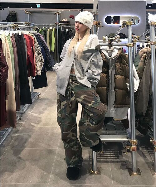 BROWNBREATH(ブラウンブレス)の「TAG CAMO BLOCK HOOD ZIP UP - MELANGE GREY(パーカー・レディース・その他・LARGE/X-LARGE/SMALL/MEDIUM)」の5枚目の写真