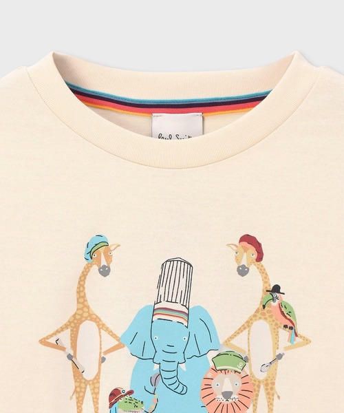 Paul Smith JUNIOR（ポールスミスジュニア）の「ジュニア ハットアニマル Tシャツ / 893195 3561204（Tシャツ/カットソー・キッズ・ブルー/ベージュ・120cm/110cm/100cm/130cm）」の3枚目の写真