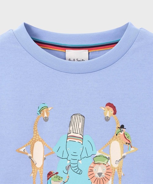 Paul Smith JUNIOR（ポールスミスジュニア）の「ジュニア ハットアニマル Tシャツ / 893195 3561204（Tシャツ/カットソー・キッズ・ブルー/ベージュ・120cm/110cm/100cm/130cm）」の7枚目の写真