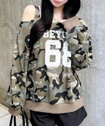 INGNI | 肩ベルト付ナンバリングスウェットトップス(スウェット)