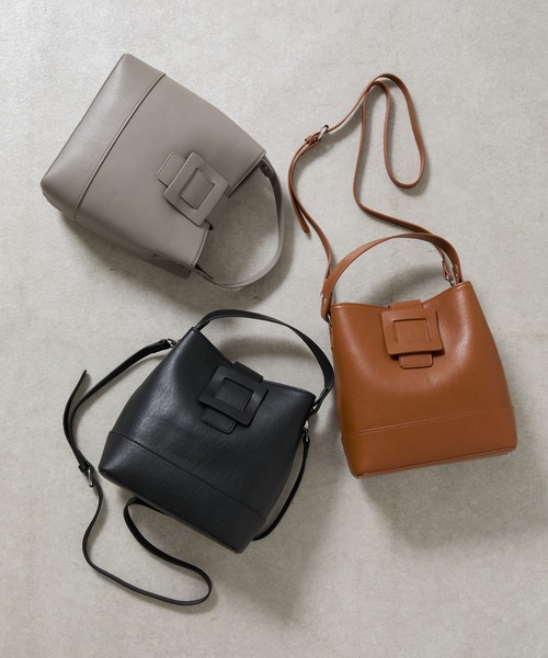 COLONY 2139（コロニートゥーワンスリーナイン）の「ベルトフラップバケットバッグ（ショルダーバッグ・レディース・ブラウン/グレー/ブラック・FREE）」の16枚目の写真