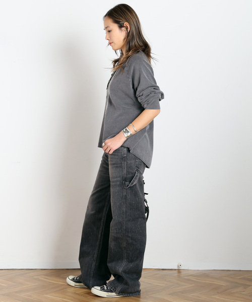 AP STUDIO（エーピーストゥディオ）の「ピグメントダイヘンリーネックニット（ニット/セーター・レディース・アイボリー/スミクロ・FREE）」の11枚目の写真