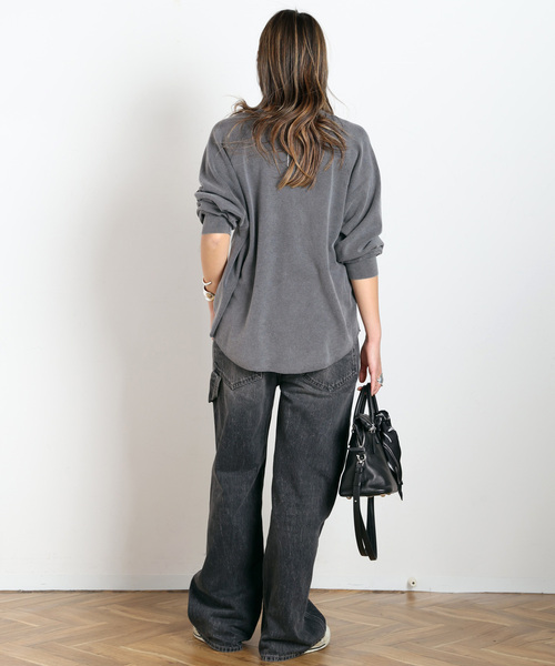 AP STUDIO（エーピーストゥディオ）の「ピグメントダイヘンリーネックニット（ニット/セーター・レディース・アイボリー/スミクロ・FREE）」の12枚目の写真