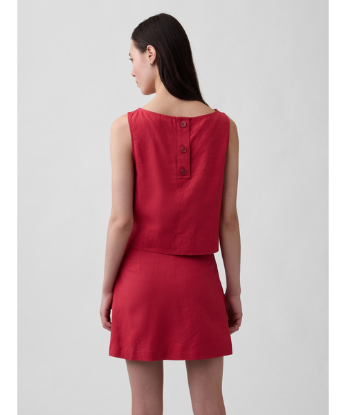 GAP(ギャップ)の「リネンブレンド クロップド シェルタンクトップ(シャツ/ブラウス・レディース・ブラック/ブラック系その他/ブラウン/レッド・XXS/L/M/S/XS)」の10枚目の写真