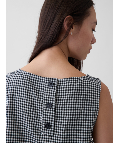 GAP(ギャップ)の「リネンブレンド クロップド シェルタンクトップ(シャツ/ブラウス・レディース・ブラック/ブラック系その他/ブラウン/レッド・XXS/L/M/S/XS)」の14枚目の写真