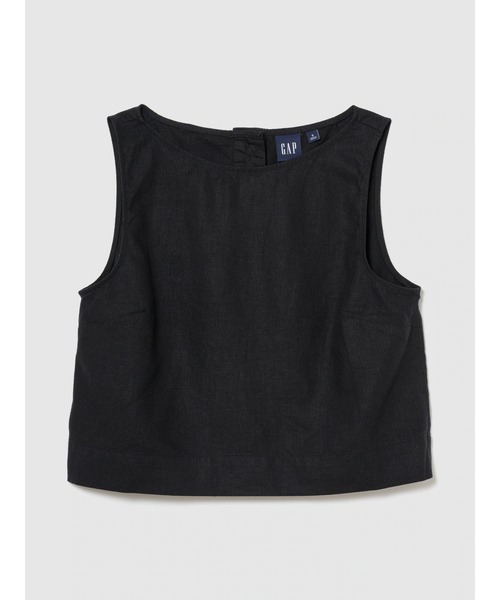 GAP(ギャップ)の「リネンブレンド クロップド シェルタンクトップ(シャツ/ブラウス・レディース・ブラック/ブラック系その他/ブラウン/レッド・XXS/L/M/S/XS)」の2枚目の写真