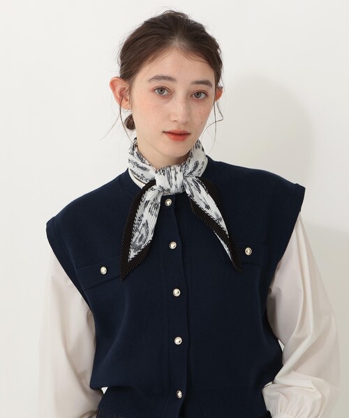 Afternoon Tea(アフタヌーンティー)の「フラワースカーフ(バンダナ/スカーフ・レディース・オレンジ/ブラック・ONE SIZE)」の1枚目の写真