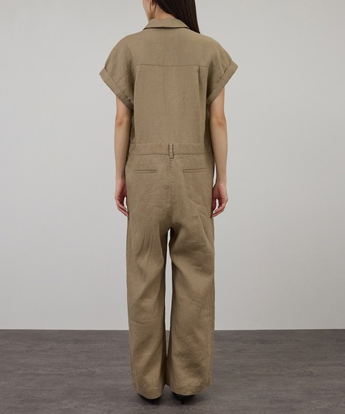 SALON adam et rope'（サロン アダム エ ロペ）の「【WEB限定】ヨーロピアンリネンテーラードオールインワン（つなぎ/オールインワン・レディース・チャコールグレー/ベージュ・M/S）」の16枚目の写真