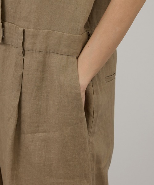 SALON adam et rope'（サロン アダム エ ロペ）の「【WEB限定】ヨーロピアンリネンテーラードオールインワン（つなぎ/オールインワン・レディース・チャコールグレー/ベージュ・M/S）」の19枚目の写真