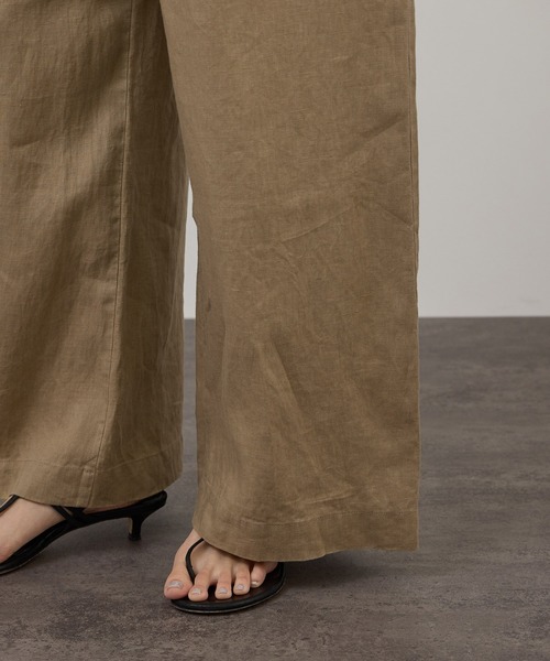 SALON adam et rope'（サロン アダム エ ロペ）の「【WEB限定】ヨーロピアンリネンテーラードオールインワン（つなぎ/オールインワン・レディース・チャコールグレー/ベージュ・M/S）」の20枚目の写真