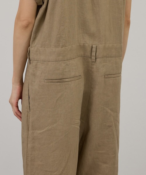 SALON adam et rope'（サロン アダム エ ロペ）の「【WEB限定】ヨーロピアンリネンテーラードオールインワン（つなぎ/オールインワン・レディース・チャコールグレー/ベージュ・M/S）」の21枚目の写真