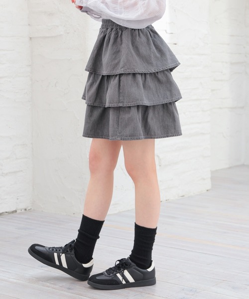 Honeys（ハニーズ）の「ティアードミニスカート（スカート・キッズ・グレー/ブルー系その他・150cm/L/M/S）」の16枚目の写真