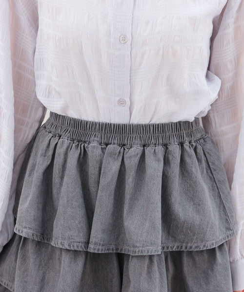 Honeys（ハニーズ）の「ティアードミニスカート（スカート・キッズ・グレー/ブルー系その他・150cm/L/M/S）」の18枚目の写真