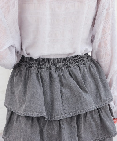 Honeys（ハニーズ）の「ティアードミニスカート（スカート・キッズ・グレー/ブルー系その他・150cm/L/M/S）」の19枚目の写真