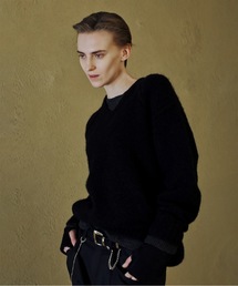 Jieda | LAYERED MOHAIR V-NECK SWEATER(ニット/セーター)