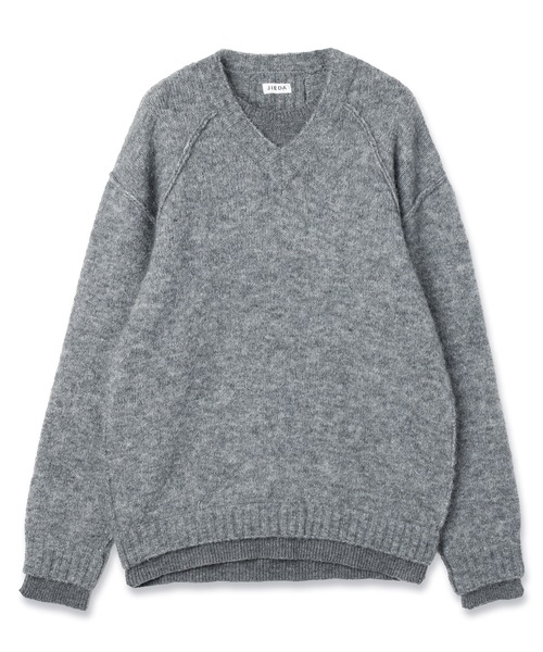 Jieda（ジエダ）の「LAYERED MOHAIR V-NECK SWEATER（ニット/セーター・メンズ・ブラック/ブラウン/グレー・2/1）」の13枚目の写真