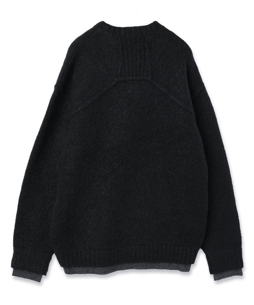 Jieda（ジエダ）の「LAYERED MOHAIR V-NECK SWEATER（ニット/セーター・メンズ・ブラック/ブラウン/グレー・2/1）」の16枚目の写真