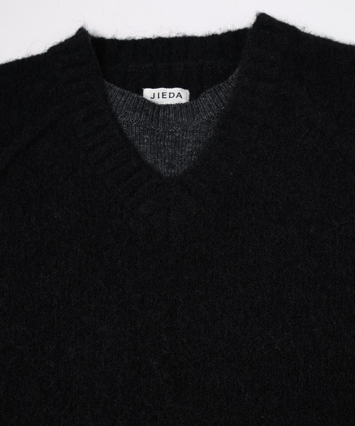 Jieda（ジエダ）の「LAYERED MOHAIR V-NECK SWEATER（ニット/セーター・メンズ・ブラック/ブラウン/グレー・2/1）」の17枚目の写真