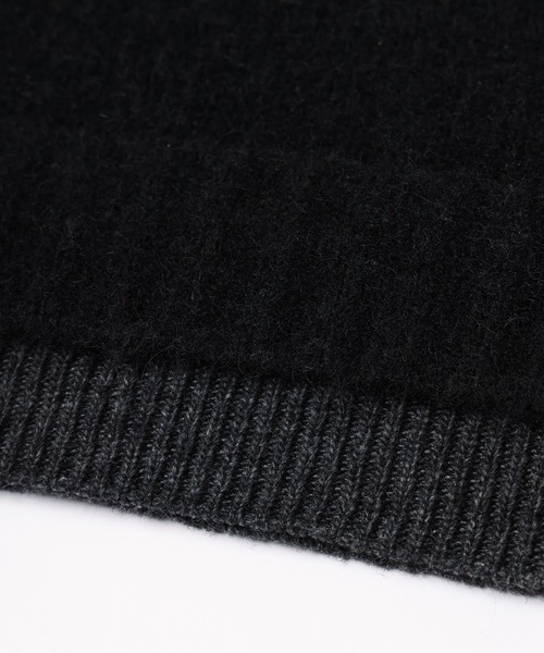 Jieda（ジエダ）の「LAYERED MOHAIR V-NECK SWEATER（ニット/セーター・メンズ・ブラック/ブラウン/グレー・2/1）」の19枚目の写真