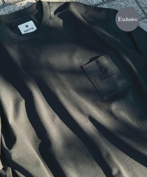 Snow Peak(スノーピーク)の「『別注』Snow Peak Apparel×DOORS POCKET LOGO LONG-SLEEVE T-SHIRTS(Tシャツ/カットソー・メンズ・チャコールグレー/ブルー/ホワイト/グリーン・MEDIUM/LARGE/X-LARGE)」の2枚目の写真