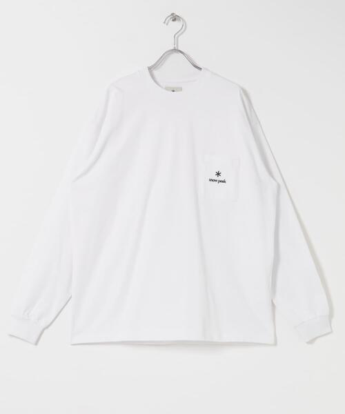 Snow Peak(スノーピーク)の「『別注』Snow Peak Apparel×DOORS POCKET LOGO LONG-SLEEVE T-SHIRTS(Tシャツ/カットソー・メンズ・チャコールグレー/ブルー/ホワイト/グリーン・MEDIUM/LARGE/X-LARGE)」の5枚目の写真