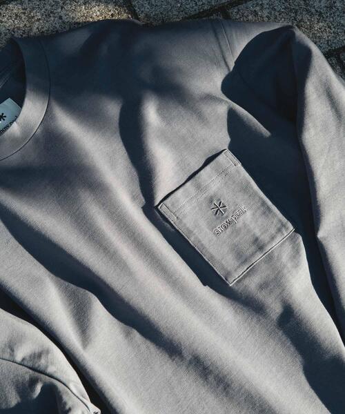 Snow Peak(スノーピーク)の「『別注』Snow Peak Apparel×DOORS POCKET LOGO LONG-SLEEVE T-SHIRTS(Tシャツ/カットソー・メンズ・チャコールグレー/ブルー/ホワイト/グリーン・MEDIUM/LARGE/X-LARGE)」の8枚目の写真