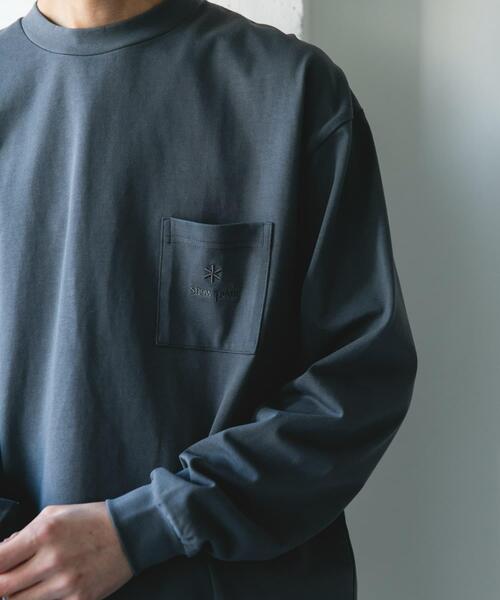 Snow Peak(スノーピーク)の「『別注』Snow Peak Apparel×DOORS POCKET LOGO LONG-SLEEVE T-SHIRTS(Tシャツ/カットソー・メンズ・チャコールグレー/ブルー/ホワイト/グリーン・MEDIUM/LARGE/X-LARGE)」の9枚目の写真