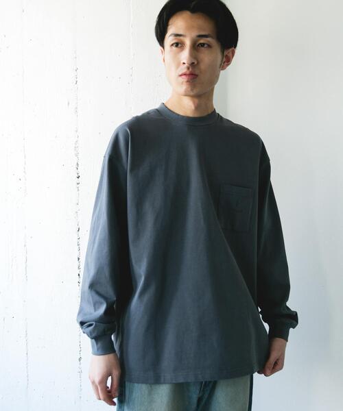 Snow Peak(スノーピーク)の「『別注』Snow Peak Apparel×DOORS POCKET LOGO LONG-SLEEVE T-SHIRTS(Tシャツ/カットソー・メンズ・チャコールグレー/ブルー/ホワイト/グリーン・MEDIUM/LARGE/X-LARGE)」の12枚目の写真