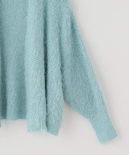 Noble（ノーブル）の「ラティスシャギーラフカーディガン（カーディガン/ボレロ・レディース・ライトグリーン/アイボリー・FREE）」の4枚目の写真