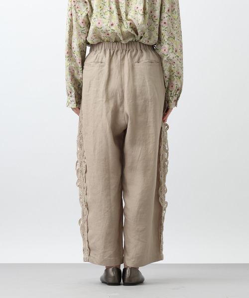 studio CLIP（スタディオクリップ）の「《natural by clip》リネンバテンレースパンツ[プチサイズあり]（その他パンツ・レディース・ブラック/ベージュ・PF/FREE）」の11枚目の写真