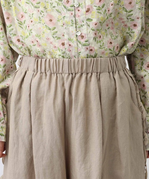 studio CLIP（スタディオクリップ）の「《natural by clip》リネンバテンレースパンツ[プチサイズあり]（その他パンツ・レディース・ブラック/ベージュ・PF/FREE）」の12枚目の写真