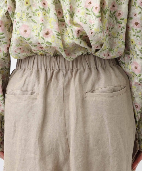 studio CLIP（スタディオクリップ）の「《natural by clip》リネンバテンレースパンツ[プチサイズあり]（その他パンツ・レディース・ブラック/ベージュ・PF/FREE）」の16枚目の写真