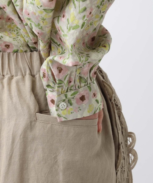 studio CLIP（スタディオクリップ）の「《natural by clip》リネンバテンレースパンツ[プチサイズあり]（その他パンツ・レディース・ブラック/ベージュ・PF/FREE）」の17枚目の写真