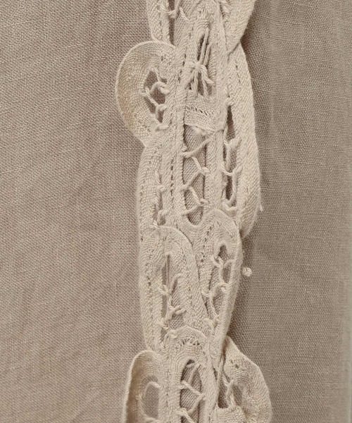 studio CLIP（スタディオクリップ）の「《natural by clip》リネンバテンレースパンツ[プチサイズあり]（その他パンツ・レディース・ブラック/ベージュ・PF/FREE）」の19枚目の写真