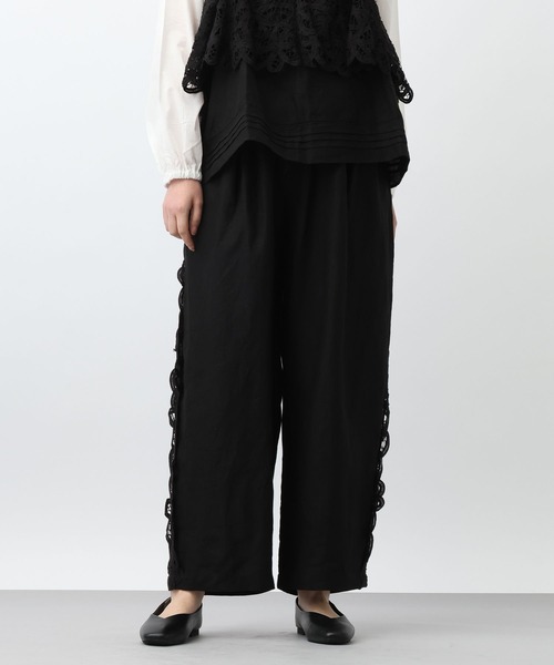 studio CLIP（スタディオクリップ）の「《natural by clip》リネンバテンレースパンツ[プチサイズあり]（その他パンツ・レディース・ブラック/ベージュ・PF/FREE）」の22枚目の写真