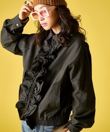 GEVS.（ジェイヴィス）の「フリルブラウスブルゾン＜大きいサイズ有＞GEVS.（ブルゾン）」