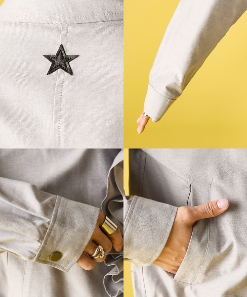 GEVS.（ジェイヴィス）の「フリルブラウスブルゾン＜大きいサイズ有＞GEVS.（ブルゾン・レディース・ブラック/グレー・M/L/LL/3L/4L/5L）」の16枚目の写真