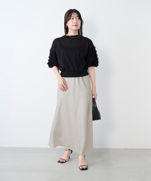 MICA&DEAL(マイカ&ディール)の「フリンジスリーブニットプルオーバー(ニット/セーター・レディース・オフホワイト/ブラック・FREE)」の14枚目の写真