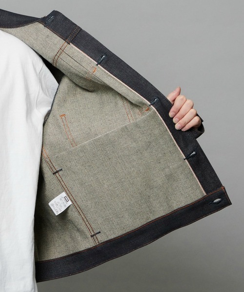 EDWIN(エドウィン)の「EDWIN エドウィン 505Z リジッド デニムジャケット Gジャン セットアップ対応 セルビッジ 日本製(デニムジャケット・メンズ・ノンウォッシュ・SMALL/MEDIUM/LARGE/X-LARGE)」の8枚目の写真