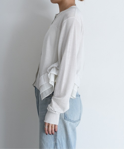 Eimee Law（エイミーロウ）の「サイドフリルニットカーディガン（カーディガン/ボレロ・レディース・グレー系/アイボリー/ブラック・FREE）」の17枚目の写真