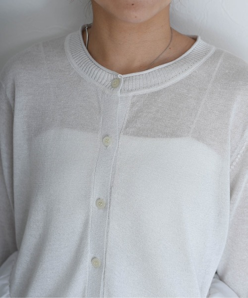 Eimee Law（エイミーロウ）の「サイドフリルニットカーディガン（カーディガン/ボレロ・レディース・グレー系/アイボリー/ブラック・FREE）」の12枚目の写真