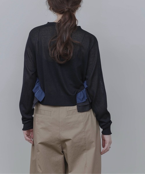 Eimee Law（エイミーロウ）の「サイドフリルニットカーディガン（カーディガン/ボレロ・レディース・グレー系/アイボリー/ブラック・FREE）」の18枚目の写真