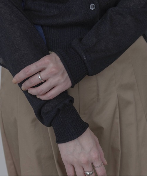 Eimee Law（エイミーロウ）の「サイドフリルニットカーディガン（カーディガン/ボレロ・レディース・グレー系/アイボリー/ブラック・FREE）」の16枚目の写真