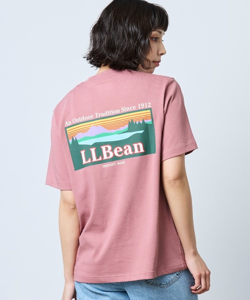 L.L.Bean(エルエルビーン)の「【JAPAN EDITION】モリル・バック・カタディン・ショートスリーブ・ティ(Tシャツ/カットソー・レディース・パープル系/ライトグレー/ピンク系・MEDIUM)」の1枚目の写真